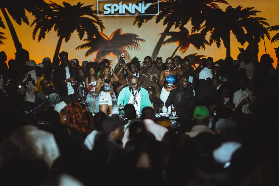 The crowd under the palms, Spinny and Friends Kampala 2025